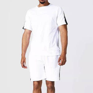 Ensemble deux pièces décontracté pour homme, col rond, été, nouvelle collection, t-shirt et short fins pour homme - Product Image 2