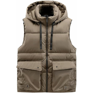 Nouveaux gilets matelassés personnalisés OEM, chauds et rembourrés, pour l'équitation, vêtements d'extérieur décontractés d'hiver, gilets rembourrés pour hommes. - Product Image 3