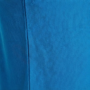 Polo piqué bleu à manches courtes pour homme, décontracté, respirant, coupe classique, design tricoté uni - Product Image 5