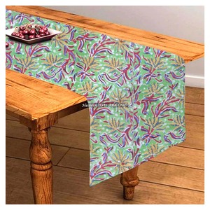 Custom Size Hand Block Printed Cotton Table <b>Runners</b> Floral Wedding Table Linens Hotels Home Use For Wedding Events Home Decor - Product Image 4