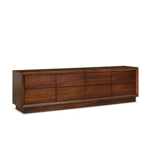 Modern <b>Rustic</b> Solid Teak Wood Handmade Eco-Friendly Modular Cabinet Shaker Door 5+ Drawers/Shelves for Resort Hotel Living Room - Product Image 1