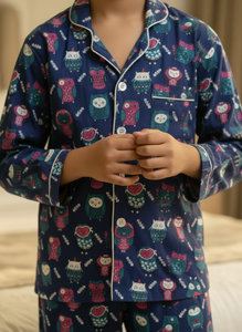 UNBIND Pyjamas pour enfants en pur coton, tendance, à manches longues, très confortables, toutes saisons, de qualité supérieure, pour robe imprimée - Product Image 4