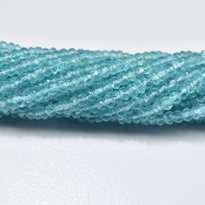 Cuentas facetadas de apatita natural Sky Apatite, cuentas de apatita de 3 mm para la fabricación de joyas, venta al por mayor, hilo de cuentas de 13 pulgadas - Product Image 6
