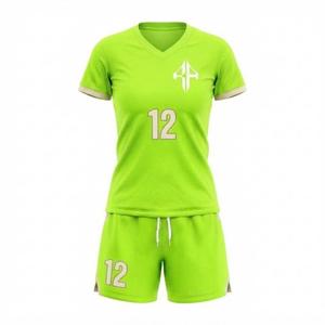 Nuevo Uniforme de Fútbol Verde con Logotipo Blanco para Mujer, Corte Regular, Cierre de Pullover, Manga Corta, Estampado Sublimado RIVIAN ATLANTIC - Product Image 2