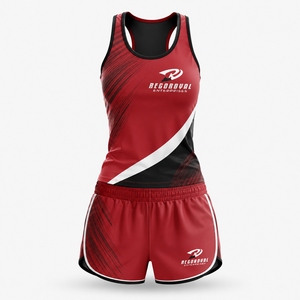 Ensemble short et haut sans manches pour femme, tenue athlétique élégante en deux pièces, tissu respirant, vêtements décontractés d'été - Product Image 1