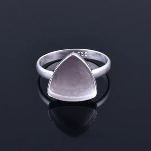 Solid 925 Sterling Silver Minimalist Triangle Cut <b>Plain</b> Band <b>Ring</b> Geometric Bezel Setting Unisex Everyday Wear Fine <b>Ring</b> Jewelry - Product Image 1