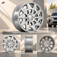Jante en aluminium forgé argent satiné à 10 branches, à profil surélevé, 18, 19, 20 pouces, 6x139.7, 5x120, pour pick-up, tout-terrain, Jeep