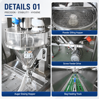 Machine d'emballage automatique de poudre en doypack pour farine de blé, machine de remplissage et de scellage de sachets pour usage industriel