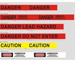 Cinta de Barrera de Seguridad Reforzada de Grado Industrial - PELIGRO DE ASBESTO, SEÑALES DE SEGURIDAD, CINTA DE BARRERA BLANCA PARA PELIGRO DE ASBESTO - Product Image 5