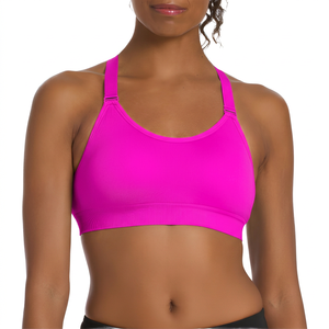 Soutien-gorge de sport turquoise côtelé à compression pour femme, idéal pour le yoga - Product Image 6