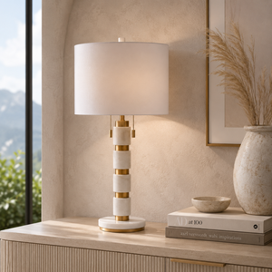 Lampe de table décorative haut de gamme avec silhouette géométrique moderne, fonction de commande par chaîne et charme raffiné pour la décoration intérieure - Product Image 1