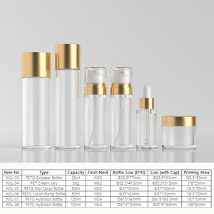 Top Wholesale Unalilia Luxury PET Silk Screen Printed Plastic <b>Bottle</b> Jar Pump Sprayer Transparent Cylinder Cosmetic Packaging - Product Image 4