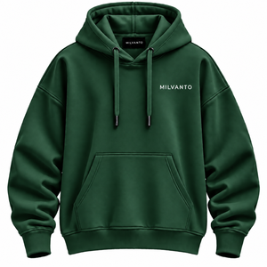 Sweat à capuche pour homme personnalisé vert forêt, à épaules tombantes, avec poche kangourou, en molleton 100% coton 450 GSM, impression personnalisée, sweat à capuche premium pour homme - Product Image 1