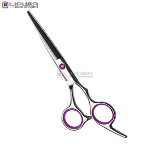 Tijeras de Peluquería Profesionales de 6.5 Pulgadas con Mango de Cerámica Rosa y Piedras de Color, Acero Inoxidable, Corte Suave - Product Image 3