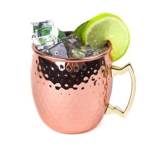 Taza de Cobre 100% Puro, Diseño Nuevo, 60ml 500ml, Tazas Moscow Mule para Uso en Casa, Restaurante, Hotel, Hechas a Mano en India - Product Image 1