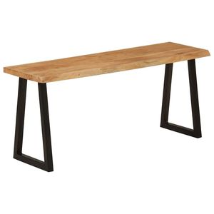 Banc en bois d'acacia massif à bord naturel de 41,3 pouces, meubles de salle à manger - Product Image 1
