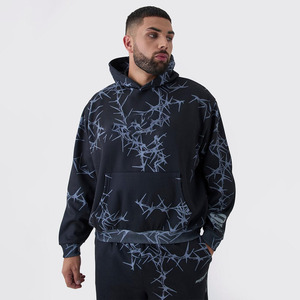 Customized All Printed Beaded Plain Dyed Vintage ELEGANT Cotton Zipper Hoodies 100% Cotton Heavyweight Thick Fleece Lined Winter - Product Image 2