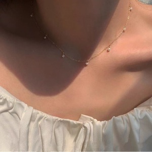 Collier Ciel Étoilé Minimaliste Luxueux Simple et Polyvalent à Lumière Intense avec Perles d'Eau Douce Naturelles - Product Image 3