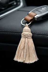 <b>Tassel</b> Fringe Decorative Cotton <b>Tassel</b> <b>For</b> Furniture Corner Accent Beige - Product Image 2