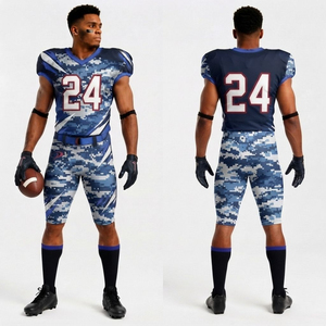 Maillot et pantalon d'uniforme d'équipe de football américain personnalisés pour hommes, impression par sublimation, grande taille, tissu respirant à séchage rapide, usine OEM ODM - Product Image 6