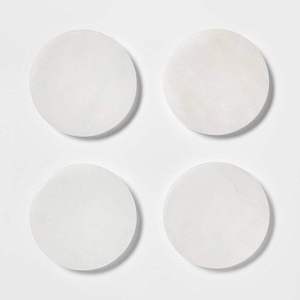 Juego de 4 posavasos de mármol a rayas blancas y negras Thirstystone, elegantes bases para bebidas, para café, té y vino, posavasos de piedra premium - Product Image 6