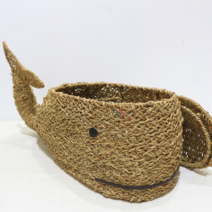 Cesta de Almacenamiento de Seagrass con Forma de Ballena y Tapa, Ecológica, Multifuncional, Linda, para Ropa y Juguetes del Hogar - Product Image 4