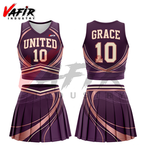 Tenue de danse jazz pour filles, uniforme de cheerleading en Spandex et Polyester, hauts et shorts personnalisables, manches courtes, pour matchs sportifs - Product Image 1