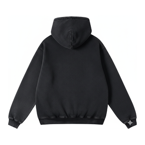 เสื้อฮู้ดดี้โอเวอร์ไซส์สไตล์วินเทจสำหรับผู้ชาย ผ้าฝ้ายฟลีซหนานุ่ม สวมใส่สบาย แบบสตรีทแวร์ สำหรับฤดูหนาว สามารถสั่งทำได้ - Product Image 3