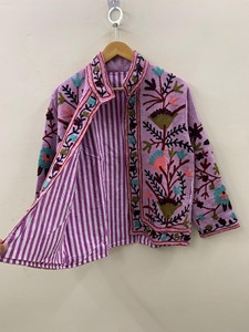 Veste florale brodée bohème, veste de printemps pour femmes grandes tailles, veste courte en coton - Product Image 3