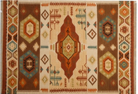Indische hand gewebte Wolle Durrie High Pile Teppiche & Sets Custom Size Niedriger Preis