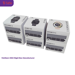 Fabricant OEM au Vietnam, boîte en papier rigide personnalisée de haute qualité pour montre connectée et produits numériques - Product Image 1