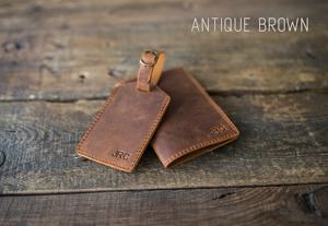 Custom Genuine Leather Luggage <b>Tags</b> Privacy Cover <b>Suitcase</b> Labels Personalized Travel Bag <b>Tags</b> Wholesale Gifts LMP-0151 - Product Image 3