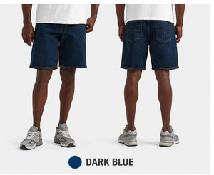 Shorts Bermuda en jean vert olive pour homme, taille mi-haute, fermeture éclair, logo frontal, décontracté, respirant, avec poches - Product Image 2