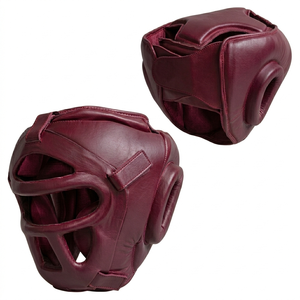 Protector de Cabeza de Boxeo de Cuero Ajustable, Transpirable, Antideslizante, con Visera Transparente, para Entrenamiento de Artes Marciales y Kick Boxing para Hombres Adultos - Product Image 1