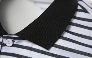 OEM Service Brand New Spring Summer Season Short Sleeve <b>Golf</b> T Shirts Black and <b>White</b> Stripes Men's Casual <b>Polo</b> Sports Tee Shirt - Product Image 5