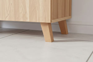 Meuble de cuisine moderne en mélamine Essence K204 avec plan de travail en marbre blanc, panneau de particules écologique, résistant à l'eau, 2 tiroirs en acrylique - Product Image 5