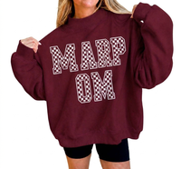 Pull molletonné oversize à col montant brodé de lettres, personnalisable avec logo, pour femme, collection automne-hiver, style streetwear, vente en gros