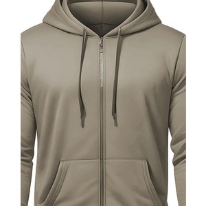 Sudadera con capucha de forro polar para hombre, estilo urbano de invierno, extragrande, de punto grueso, poliéster/algodón, con cremallera, pedrería, transpirable, degradado - Product Image 6