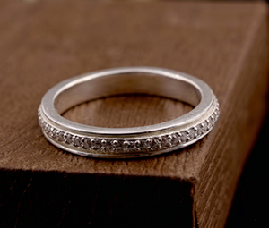 Handmade 14k Gold Plated 925 Sterling Silver Eternity Band Ring CZ Setting Keepsake Minimalist Jewelry for Women Christmas Gifts - Product Image 1