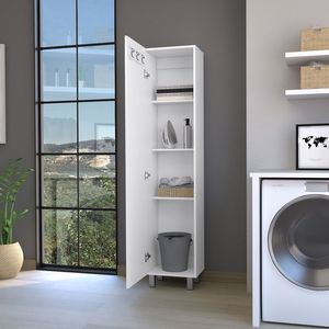 Armadio di Stoccaggio a Quattro Ripiani Molekeede, Finitura Bianca per Organizzatori di Armadi - Product Image 1