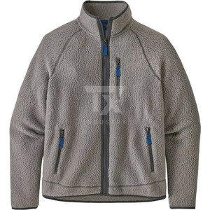 Hot Sale Men's <b>Sherpa</b> Fleece Hooded Jacket Stand Collar Customized Padded Winter Outdoor Streetwear Style Canvas <b>Fabric</b> Front - Product Image 5