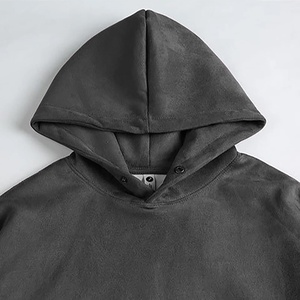 Sudadera con capucha desgastada con lavado ácido de doble capa Vintage para hombre, ropa de calle Nueva, 100% algodón, Polar, cuadrado en blanco para invierno - Product Image 2