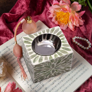 Luxury Mother of Pearl <b>Bakhoor</b> Incense Burner Set Mabkhara <b>Oud</b> Charcoal Burner with Storage Box Decorative Tray - Product Image 3