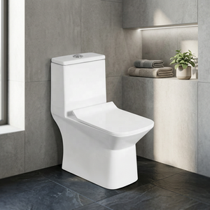 WC monobloc carré à réservoir encastré, économie d'eau, à poser au sol, pour salle de bain, maison, hôtel - Product Image 2