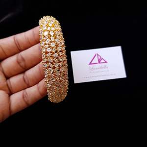 American Diamond Pearl Charm Bracelet Style Kada Trendy Gift Bangles - Product Image 1