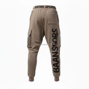 กางเกงวิ่งขนแกะระดับพรีเมียมสำหรับผู้ชายกางเกงวิ่งผ้าน้ำหนักมาก GSM 320หนักผ้านุ่มยืดหยุ่นใส่ได้กับโลโก้ของผู้ชายซักได้ตามต้องการ - Product Image 2