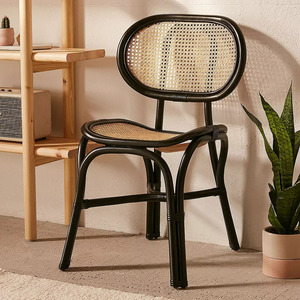 Round black rattan <b>chairs</b> hot deal cheapest price home furniture natural <b>cane</b> dining <b>chair</b> - Product Image 6