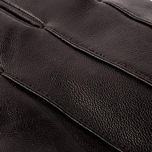 Gants de conducteur en cuir de vachette noir souple de haute qualité, durables et respirants, à poignets élastiqués, pour usages multiples (OEM/ODM) - Product Image 5