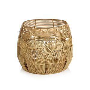 Grand panier de rangement incurvé en jacinthe d'eau avec poignées (lot de 2) Forme de bateau mixte 3 couleurs-HLB 1676/3 - Product Image 1
