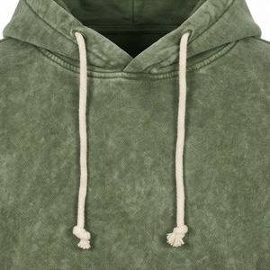 Conjunto Deportivo de Invierno para Hombre, Talla Grande, Algodón, Diseño de Logotipo Personalizado, Transpirable, Lavado Ácido, Patrón Sólido, Cuello con Capucha - Product Image 4